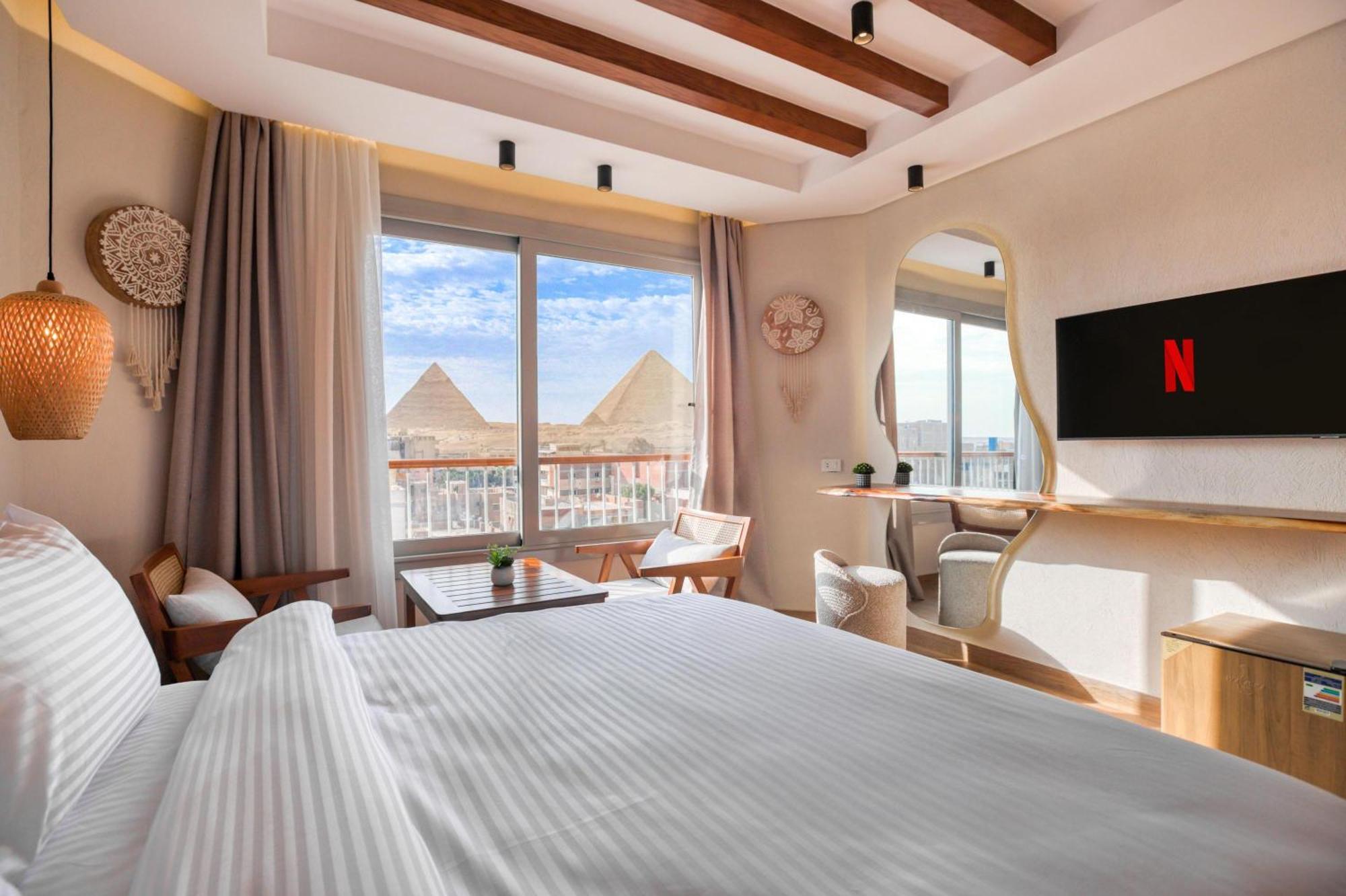Galaxy Pyramids View Inn Kafret el-Gabal Eksteriør bilde